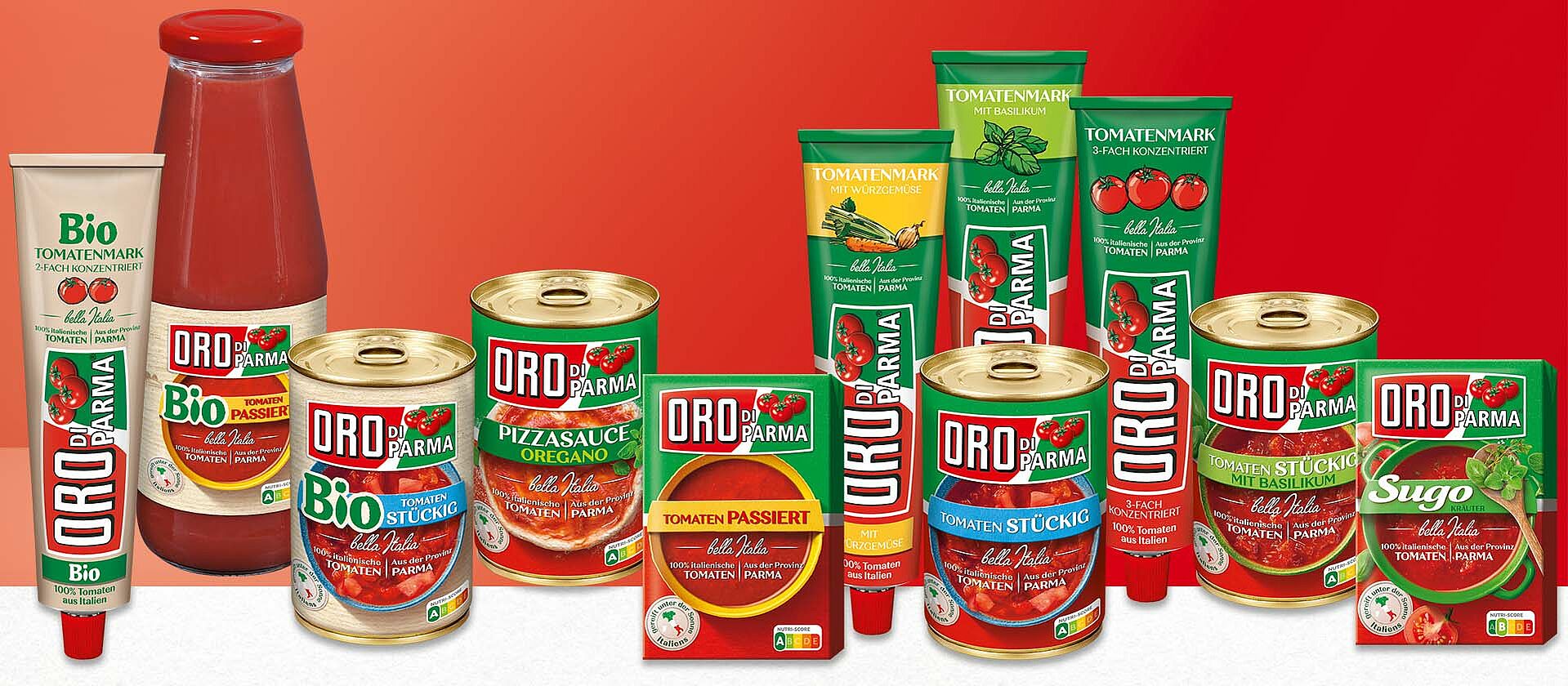Products made of sun-ripened di tomatoes ORO | Parma