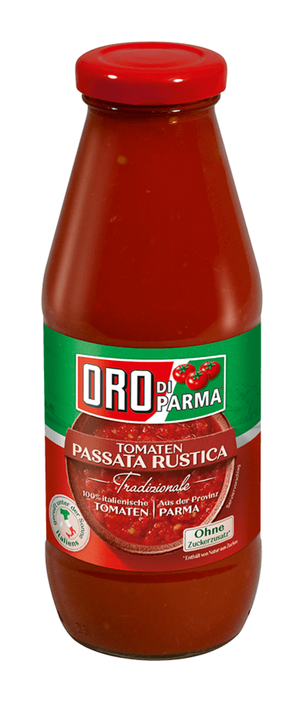 Passata Rustica in a glass bottle