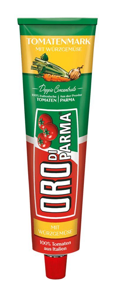 Tomato paste with seasoned vegetables